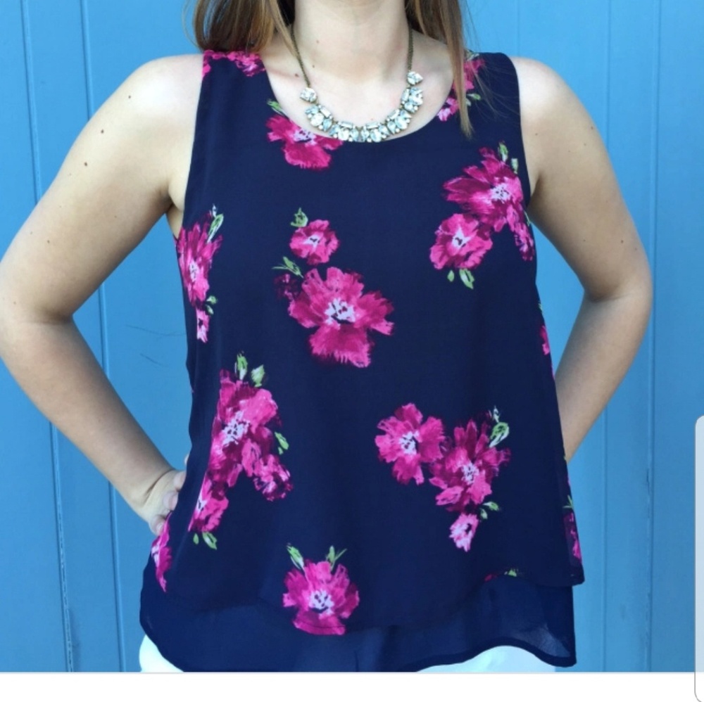 Sleeveless Floral Top